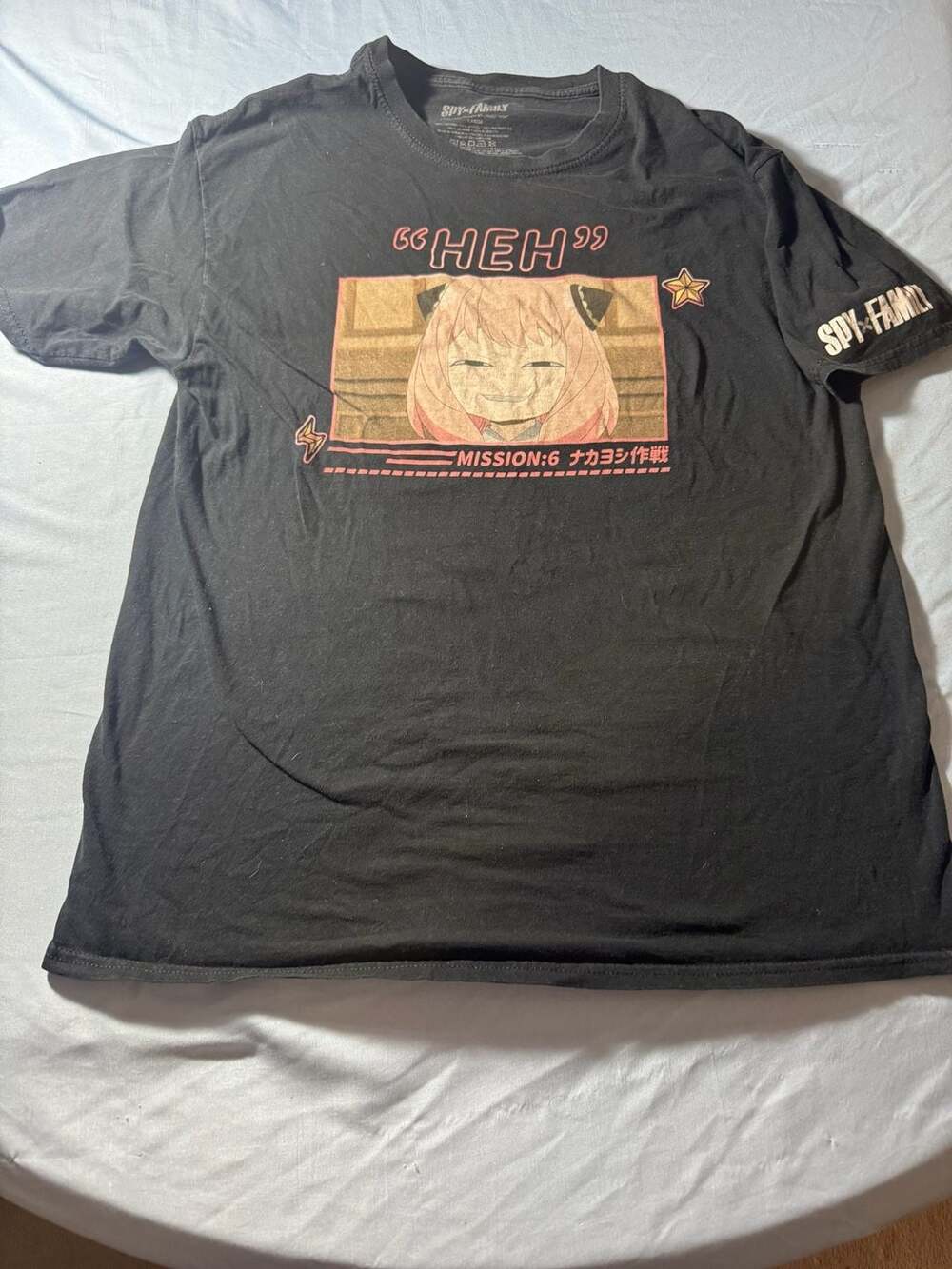 Spy x Family Anya Heh T-Shirt Black Size L